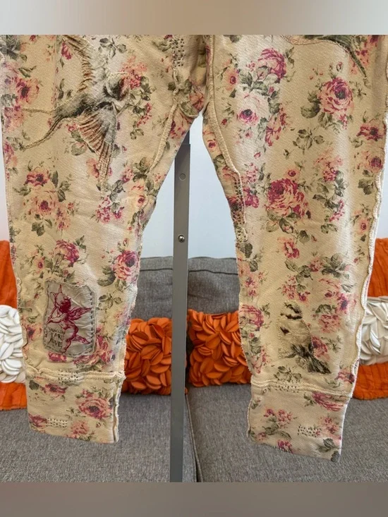 ❣️🆕Magnolia Pearl Floral Underjohns Pants Bird Appliqué Cupid Rose One Size❣️ - Picture 4 of 11